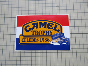 7277 【 即決・定額・同梱包可能】 ★レア　有名　1988年　自転車　レース　キャメル - CAMEL TROPHY - CELEBES ☆ヴィンテージ ステッカー