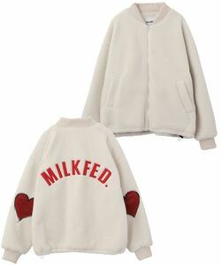 美品 MILKFED HEART ELBOW PATCH BOA JACKET