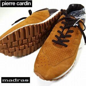 新品 定2.09万 madras pierre cardin マドラス ピエールカルダン 秋冬 vibram 本牛革 レザー シューズ スニーカー 靴 24cm メンズ 男性