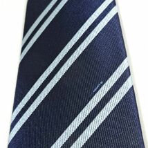 新品 MEN'S CLUB メンズクラブ 撥水加工 絹シルク100% ネクタイ 紺 灰 ストライプ メンズ ビジネス シャツ スーツに_画像4