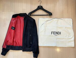 FENDI フェンディ　スエードレザーブルゾン　ライダースジャケット