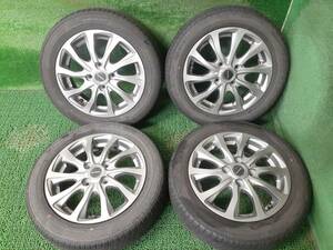 溝有 グッドイヤー タイヤ 155/65R14 社外14x4.5J PCD100 軽自動車に 4本セット 中古 売切!!