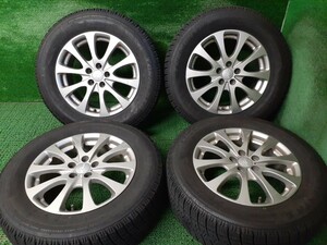 LUTTINI TORMENTA 215/65R16 社外 汎用 16×6.5J +52 5H/100 レガシィb4等に スタッドレス付4本 中古 売切!!