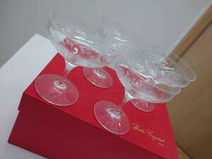 ＃4742　未使用保管品 Belle Crystal イタリア製ベルクリスタル 食器 酒器 クリスタルガラス グラス 蔵出し　4客　セット