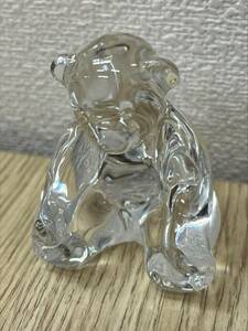 #4659【希少品】BACCARAT バカラ クマ 熊のオブジェ クリスタル ベア bear