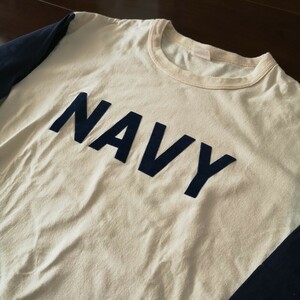 激レア!【即決!】【希少サイズXL】リアルマッコイズ　NAVY フロッキー　フットボールTシャツ　七分袖　