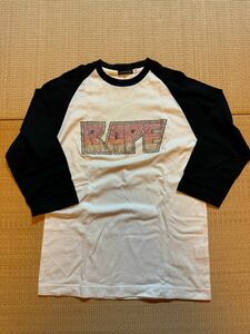 BAPE ラグラン7部Tシャツ　ラインストーン　M レア　ape