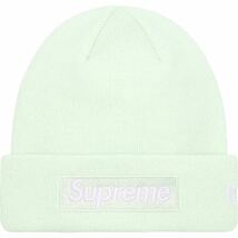 【新品 薄緑 23AW New Era Box Logo Beanie】 supreme 23fw ニューエラ ボックスロゴビーニー s small bandana cross overdyed loose gauge_画像1