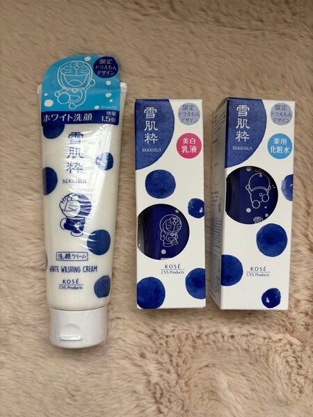 雪肌粋 ドラえもん 洗顔クリーム 化粧水 乳液 限定デザイン 3点セット