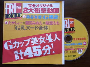 FRIDAYゴールド　2017/11.1号　付録DVD　たかしょー　染谷有香