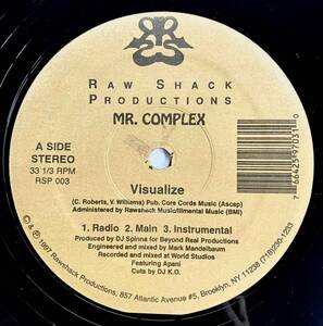 Mr. Complex / Visualize c/w Why Don't Cha 【12''】1997 / US / Raw Shack Productions / RSP 003 / 検索： 333yen vinyl