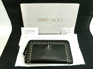 ジミーチュウ JIMMY CHOO ラウンドファスナー長財布 193PIPPA.VXY ブラック 専用箱付 未使用品 ■