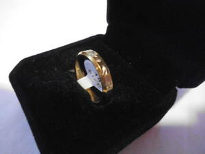  new goods! free shipping! men's ring ( man * ring ) gold one crystal 16 number *