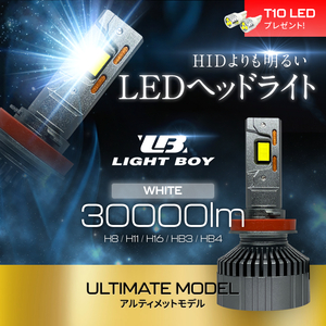 世界1位の明るさ!? H8/H11/H16/HB3/HB4 最新 LEDヘッドライト 30000LM 進化版 アルティメットモデル 爆光 最強ルーメン フォグ ハイビーム