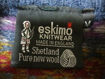 ｅｓｋｉｍｏ　ＫＮＩＴＷＥＡＲ　ＭＡＤＥ　ＩＮ　ＥＮＧＬＡＮＤ　エスキモーニットウエア　長袖柄物ウールセーター　Ｍ　イングランド製_画像6