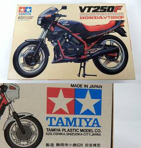 【TAMIYA】タミヤ 1/12 オートバイシリーズ NO.17 HONDA ホンダ VT250F 小鹿製 未組立 中古品 JUNK扱い 現状渡し 一切返品不可で！