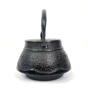 未使用 南部鉄器 鉄瓶 波千鳥 茶こし付き 中古保管品 現状品 返品不可 急須 茶道具の画像5