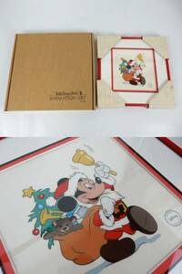 【保証書付】ウォルトディズニー ANIMATION ART『Santa Mouse』 ミッキーマウス セル画額装 美品 中古品 JUNK扱い 現状渡し 一切返品不可 
