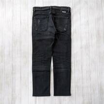 EDWIN/エドウィン/Slim Tapered/スリムテーパード/新品タグ付き/ストレッチ素材/USED加工/ダメージ・リペア加工/ブラックデニム/日本製_画像3