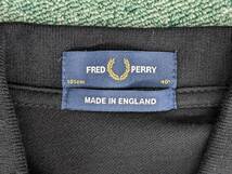 FRED PERRY/フレッドペリー/シングルティップラインポロシャツ/鹿の子素材/ブラック×シャンパンゴールド/イングランド製/黒金_画像5