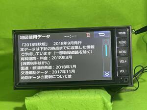 セキュリティロック解除済 NSCN-W68　トヨタ純正ナビ　Bluetooth対応　地図2018年9月版　動作品保証付 一部新品配線付 画面美品 （SP196)