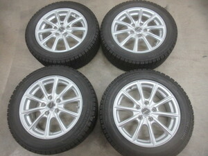 ECO FORME アルミ 16インチ 16X6.5J +54 5H PCD114.3・2022年製 205/55R16 スタッドレスタイヤ付 4本 プレマシーCWEFW