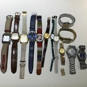 1円~！ 時計 13本まとめ 総重量 489.2g SEIKO Burberry CITIZEN SANDOZ RADO HAMILTON CASIO COACH 稼働未確認 腕時計