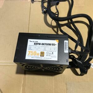 【中古】■PCパーツ■ 玄人志向 ATX電源ユニット 750ｗ 85＋ KRBW-BK750W/85+ 80PLUS BRONZE B