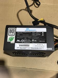 【中古】 Seasonic SS-600HM Active PFC F3 600W 電源ユニット 電源BOX 80PLUS ■DY2160 A3