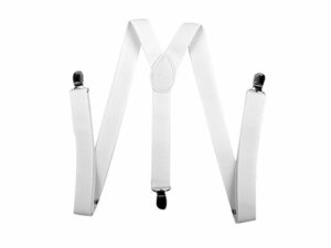 メンズファッション ビジネス 正装 カジュアル 調節可能 Y型サスペンダー/幅2.5cm #ホワイト FA-32995