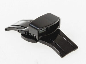 汎用 腕時計 交換用 パーツ 合金製 Dバックル バタフライバックル/幅16mm お洒落#ブラック FA-37304