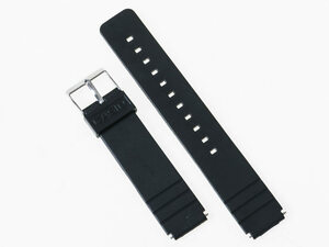 スポーツ ファッション 腕時計 交換用 パーツ 防水効果 PVC製 バンド ベルト#16mm/ブラック FA-44922