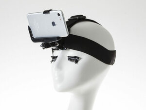 スポーツカメラ 携帯 スマホ 用 帽子/キャップなどに固定 ベルト マウント ホルダーセット ZA-37685