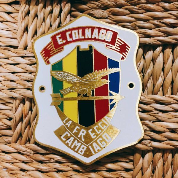 HEADBADGE COLNAGO LA FRECCIA REPRODUCTION リプロ コルナゴ フレッチャ レストア用 ヘッドバッジバッジ CAMPAGNOLO カンパニョーロ車に