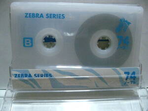 使用済み　中古　カセットテープ　ZEBRA　　Type1　ノーマル　74分　1本　爪あり　No151ケース割れあり