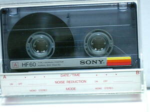 使用済み　中古　　カセットテープ　 SONY HF60　Type1 ノーマル　60分　1本　爪あり　No313