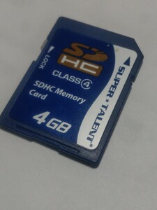 中古 動作確認済み フォーマット初期化済み スーパープラネット SDHC SDカード4GB 1枚