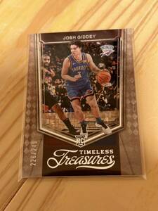 josh giddey okc thunder オクラホマシティ サンダー ジョシュ ギディー panini Chronicles basketball RC トレカ カード NBA