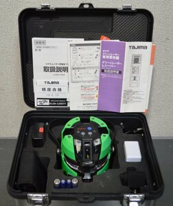 【TAJIMA】タジマ墨出し器 ZEROGS-KJC レーザー墨出し器 全面 地墨 グリーンライン /充電器/ケース付/光器付/中古品 (菅2094YO)