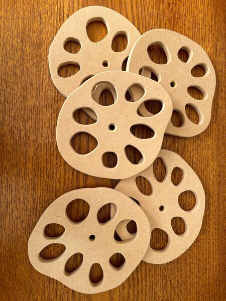 ハンドメイド レンコン コースター