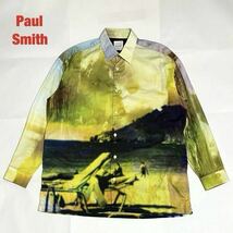 【希少】Paul Smith　ポールスミス　フォトグラフィックプリントシャツ　総柄シャツ　大きめ柄　個性的　オーバーサイズ　193319 324T_画像1