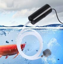 エアーポンプ 3個 エアポンプ 水槽 釣り アクアリウム USB ポータブル カラビナ エアーストーン エアーチューブ付き 酸素 エアレーション_画像5
