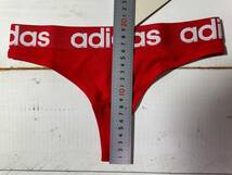 【即決】adidas アディダス レーシングショーツ(インナー用) 女性用 Tバック 下着 ブルマ tape Red 海外XS_画像5