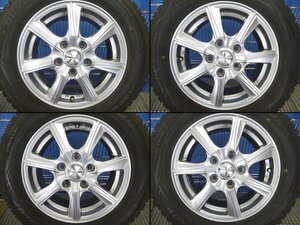 【1円開始】8～7分山！ダンロップPRD＋ウィンターマックス●15インチ6J＋53 5穴PCD114.3●195/65R15●4本●ノア●(fW740