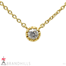 スタージュエリー ダイヤモンド 0.07ct ネックレス K18金 750YG イエローゴールド 1.5g STAR JEWELRY 美品_画像1