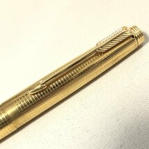 高級万年筆 洗浄 グリスアップ PARKER パーカー XF 14K GF カートリッジ コンバータ? 14K(585) 金ペン バレル ゴールド IW312BP01PRK//_画像5