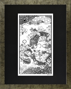 Art hand Auction Lámina Giclee Cuadro Enmarcado ROBERT EDWIN Dragón Oi, obra de arte, imprimir, otros