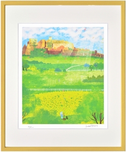 Art hand Auction Tatsuo Hari Spiszski Castle(슬로바키아)의 Giclee 프린트 액자 그림(4개 조각으로 절단), 삽화, 인쇄, 다른 사람