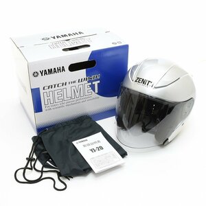 ▽498966 YAMAHA ヤマハ ZENITH YJ-20 ゼニス ジェットヘルメット Mサイズ プラチナシルバー