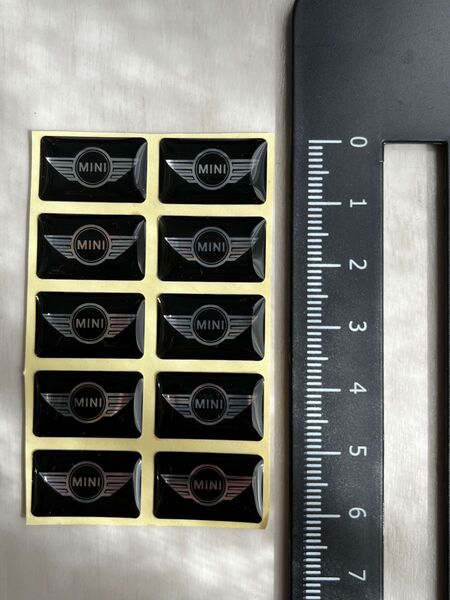 MINI ミニ ステッカー エポキシ樹脂コーティング 8枚